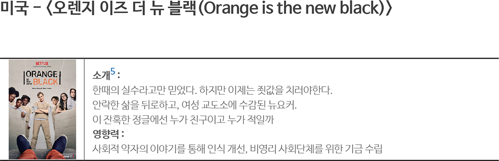 미국 - 오렌지 이즈 더 뉴 블랙(Orange is the new black)